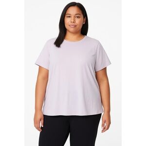 J.JILL Light Lavender Plus Size Short Sleeves‎ Relaxed T-shirt 2X